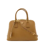 Brown Leather Prada Handbag