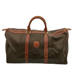 Brown Canvas Celine Boston Bag