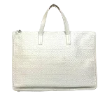 White Leather Loewe Tote