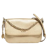 Gold Leather DKNY Crossbody Bag