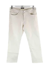 Beige Cotton Theory Jeans