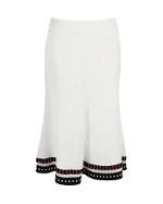 White Silk Victoria Beckham Skirt