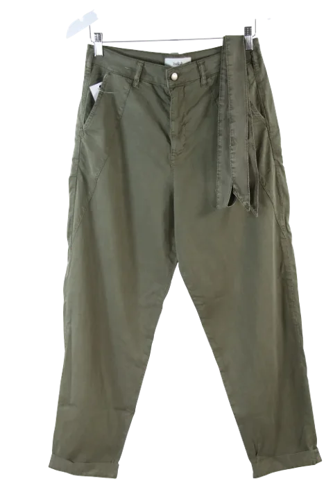 Green Fabric Ba&sh Pants