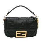 Black Leather Fendi Baguette