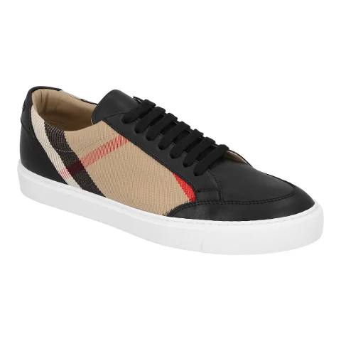 Beige Leather Burberry Sneakers