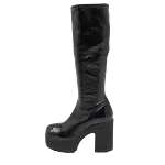 Black Leather Miu Miu Boots