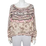 Beige Silk Roberto Cavalli Sweater