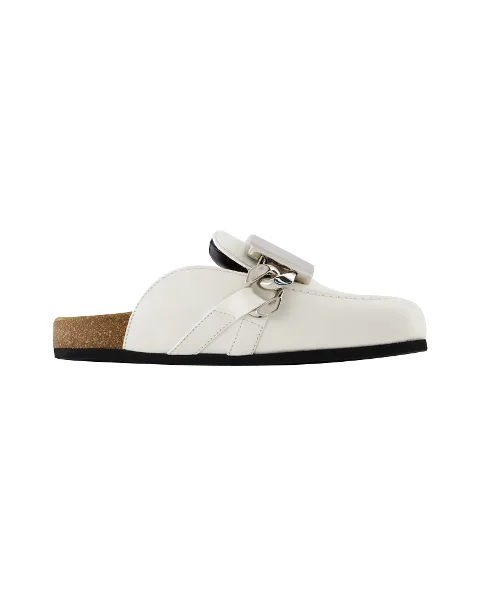 White Leather JW Anderson Flats