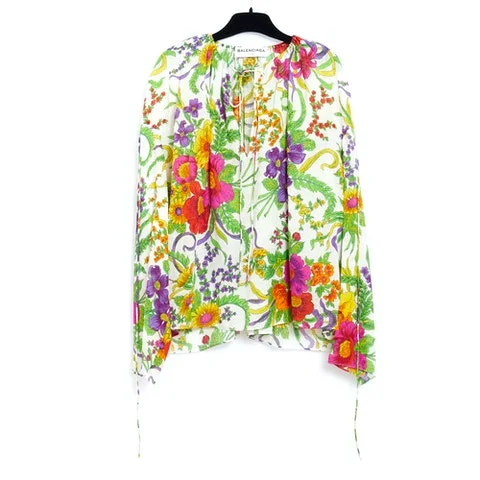 Multicolor Silk Balenciaga Top
