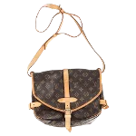 Brown Canvas Louis Vuitton Saumur