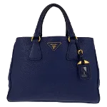 Blue Leather Prada Galleria Bag