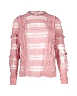 Pink Polyester Self Portrait Sweater