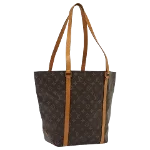 Brown Canvas Louis Vuitton Sac Shopping