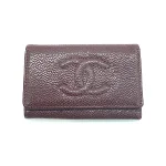 Brown Leather Chanel Key Holder