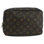 Brown Canvas Louis Vuitton Trousse Toilette