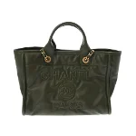 Green Leather Chanel Deauville