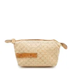 Beige Canvas Celine Cosmetic Pouch