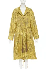 Yellow Silk Oscar de la Renta Coat