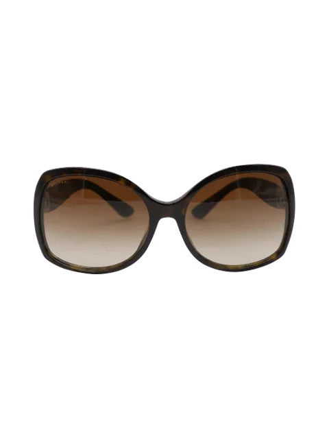 Brown Plastic Bvlgari Sunglasses