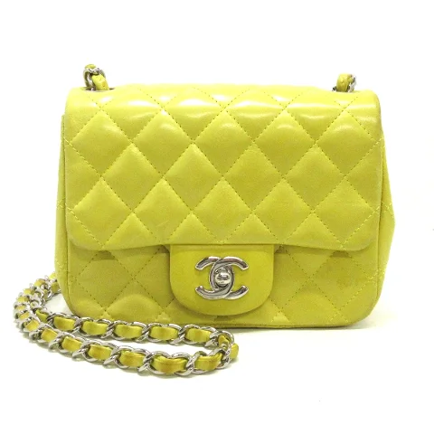 Yellow Leather Chanel Shoulder Bag