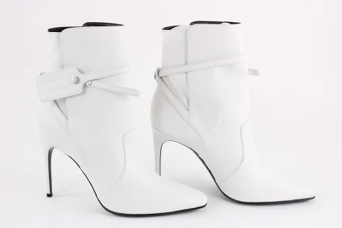 White Leather Off White Heels
