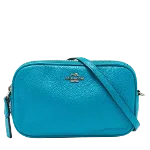 Blue Leather Coach Crossbody Bag