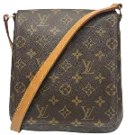 Brown Canvas Louis Vuitton Musette Salsa