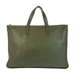 Green Leather Loewe Briefcase