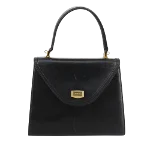 Black Leather Bally Handbag