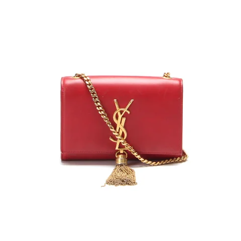 Red Leather Yves Saint Laurent Crossbody Bag