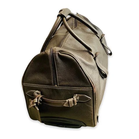 Brown Leather Lancel Travel Bag
