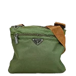 Green Canvas Prada Crossbody Bag